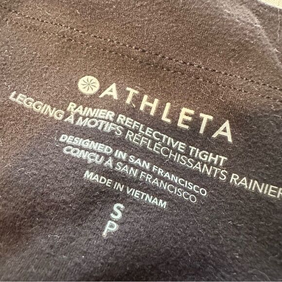 Athleta Rainier Reflective Tight fleece brushed inside Aluna Bloom Black small - Picture 9 of 9
